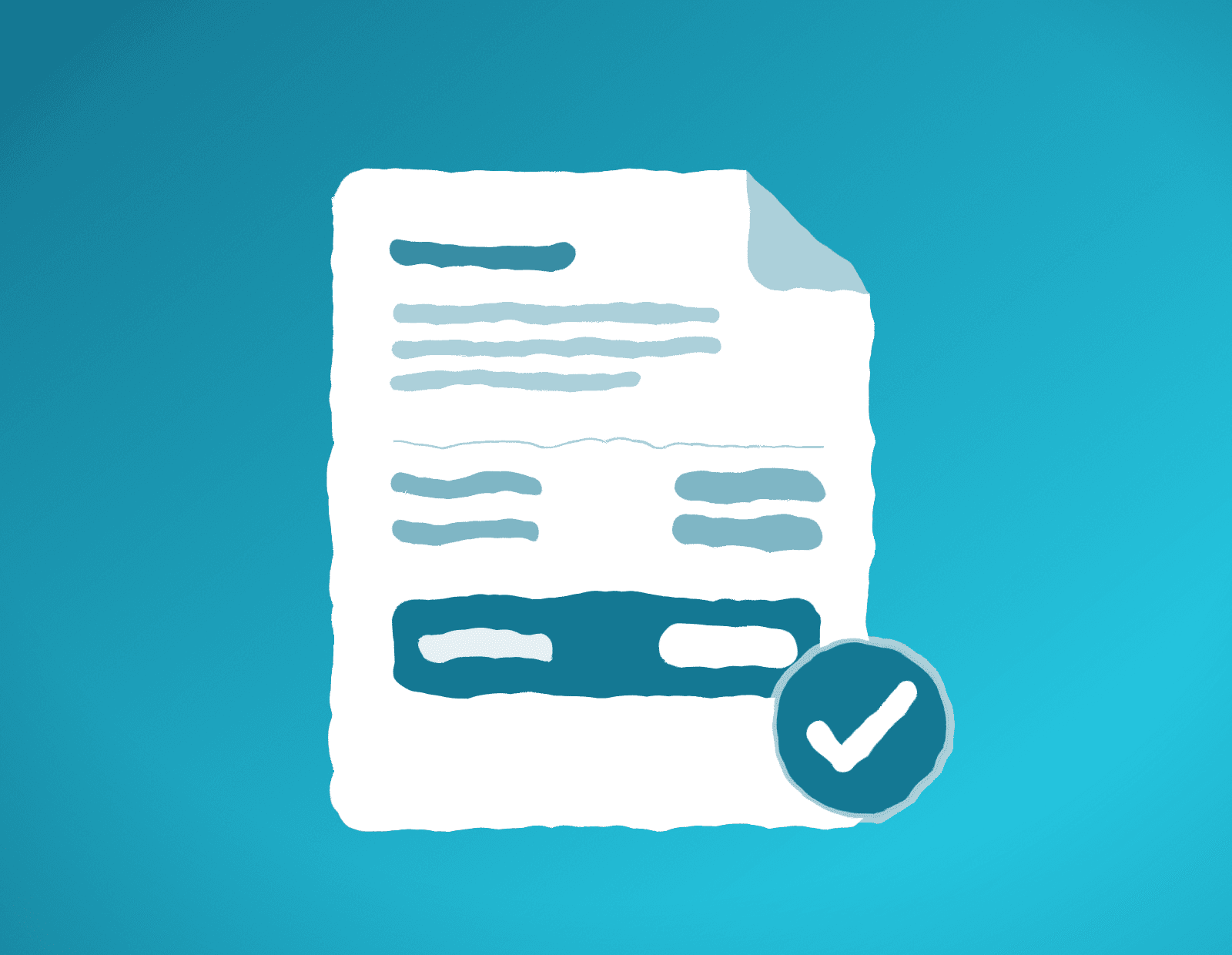 Illustration of a signed PDF invoice with logo and tax lines